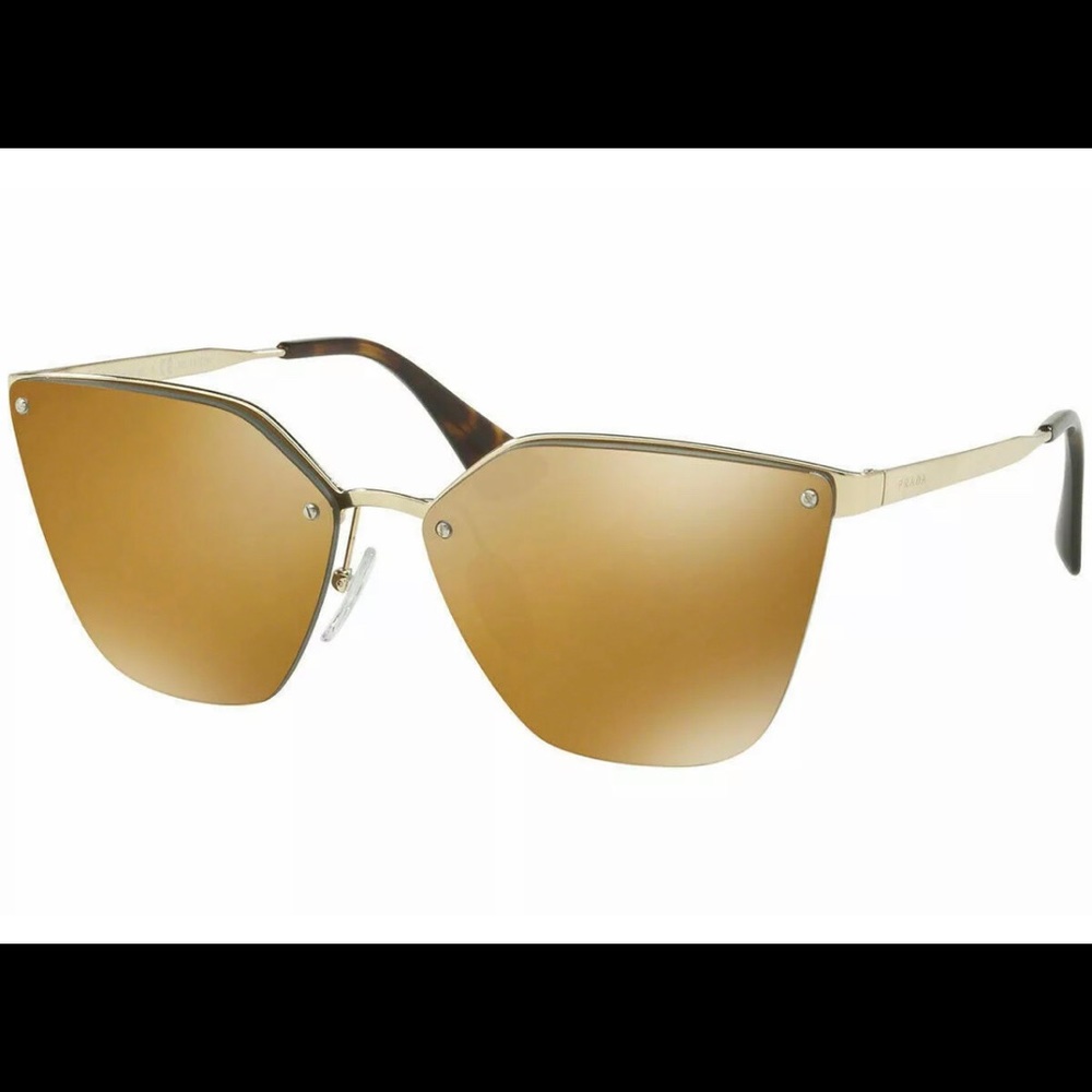 Prada SPR68T  Bronze Cat Eye Polarized Sunglasses